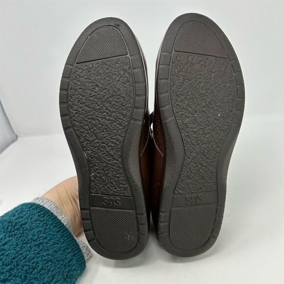 SAS Women's Free Time Brown Leather Lace Up Walking Shoes Size 7.5 M Casual - Picture 11 of 16